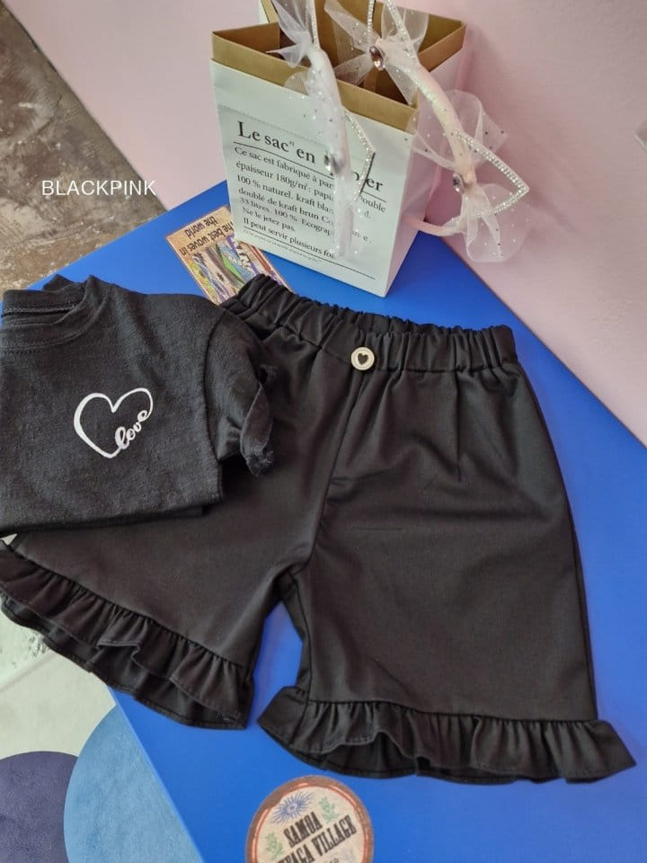 Black Pink - Korean Children Fashion - #kidzfashiontrend - Button Frill Shorts - 9