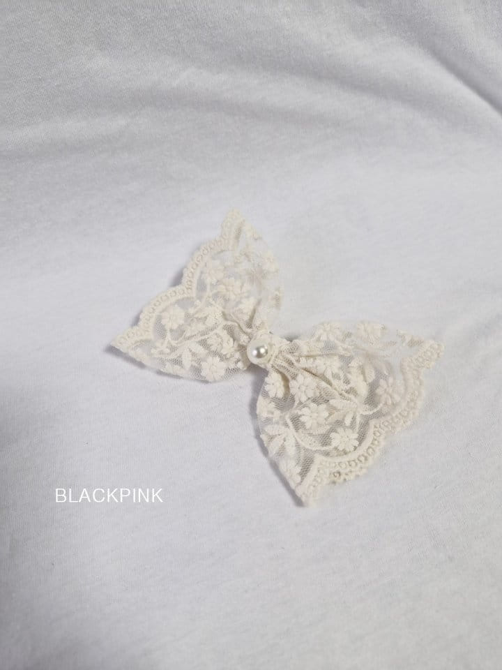 Black Pink - Korean Children Fashion - #kidzfashiontrend - Hedda Lace Ribbon Pin - 2