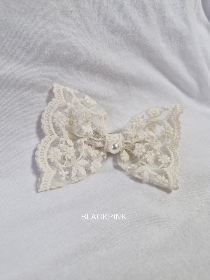 Black Pink - Korean Children Fashion - #Kfashion4kids - Hedda Lace Ribbon Pin - 4