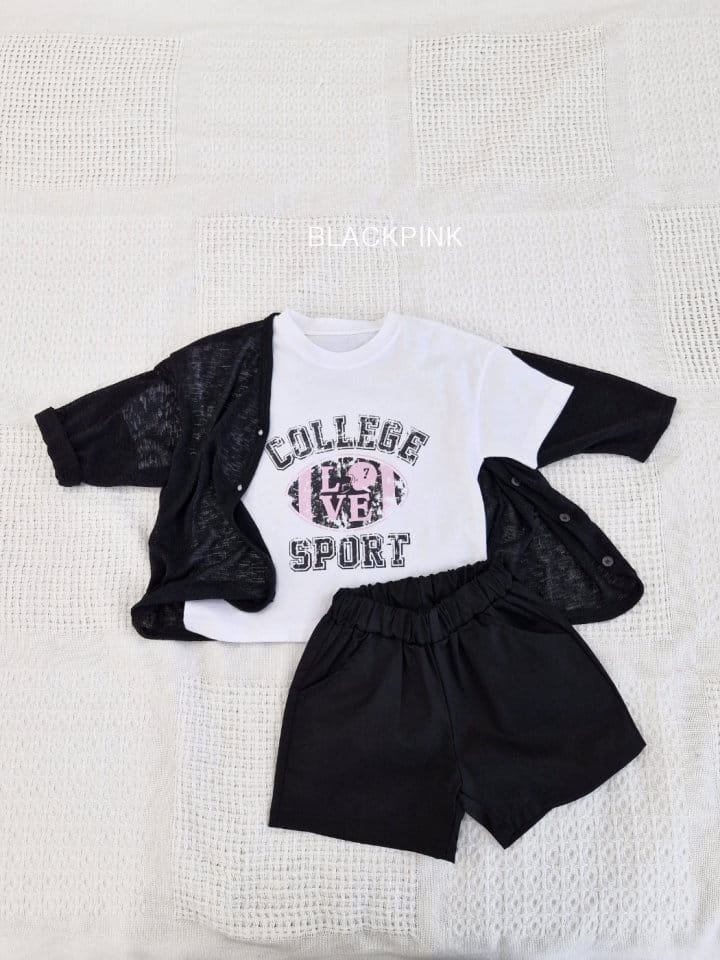 Black Pink - Korean Children Fashion - #littlefashionista - Love Single Tee  - 9