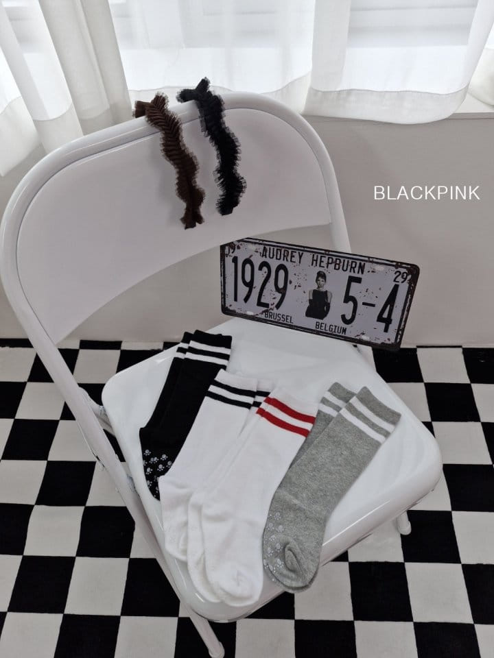 Black Pink - Korean Children Fashion - #magicofchildhood - Two Line Socks 4 type Set - 9