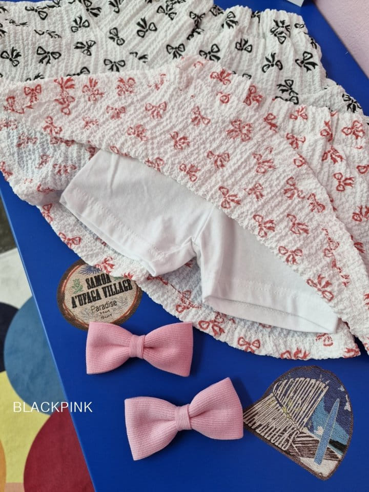 Black Pink - Korean Children Fashion - #magicofchildhood - Ribbon Hool Skirt Pants - 5