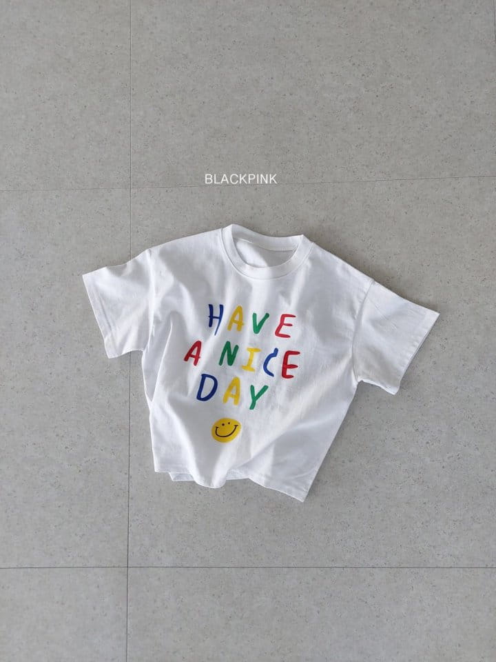 Black Pink - Korean Children Fashion - #minifashionista - Nice Day Box Tee - 5