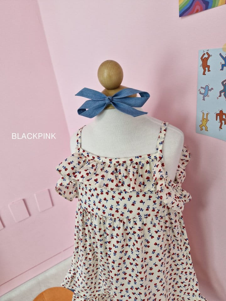 Black Pink - Korean Children Fashion - #minifashionista - Jenny Frill One-Piece - 8