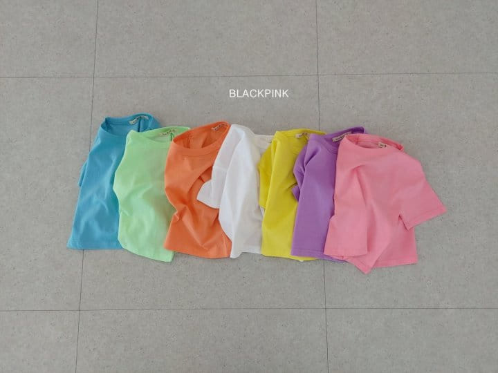 Black Pink - Korean Children Fashion - #prettylittlegirls - Basic Single Short Sleeve Tee - 3