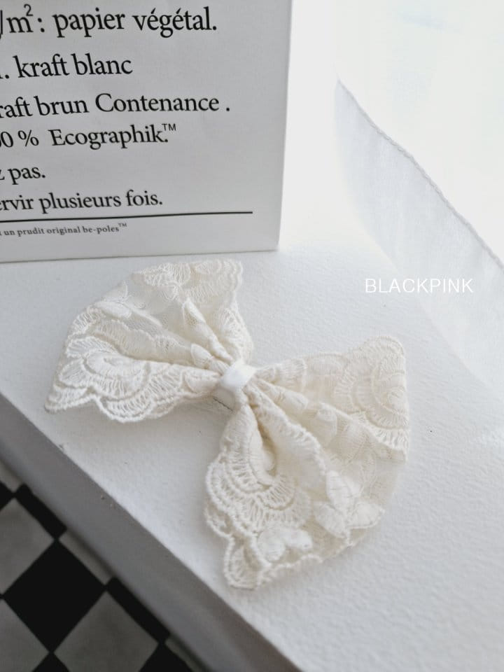 Black Pink - Korean Children Fashion - #todddlerfashion - Rose Lace Hair Clip Pin