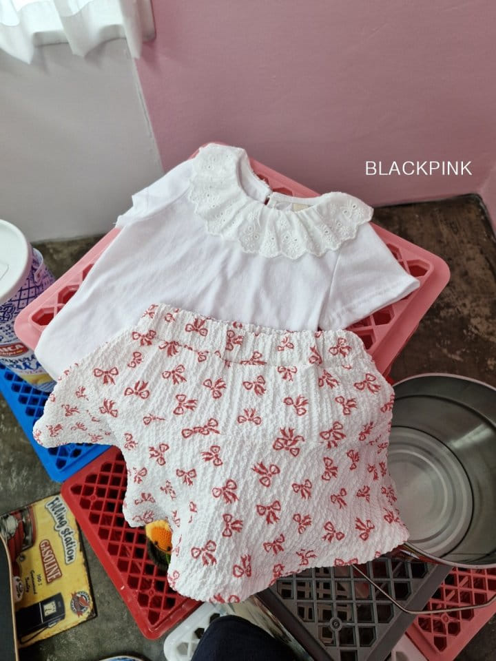 Black Pink - Korean Children Fashion - #todddlerfashion - Ribbon Hool Skirt Pants - 8