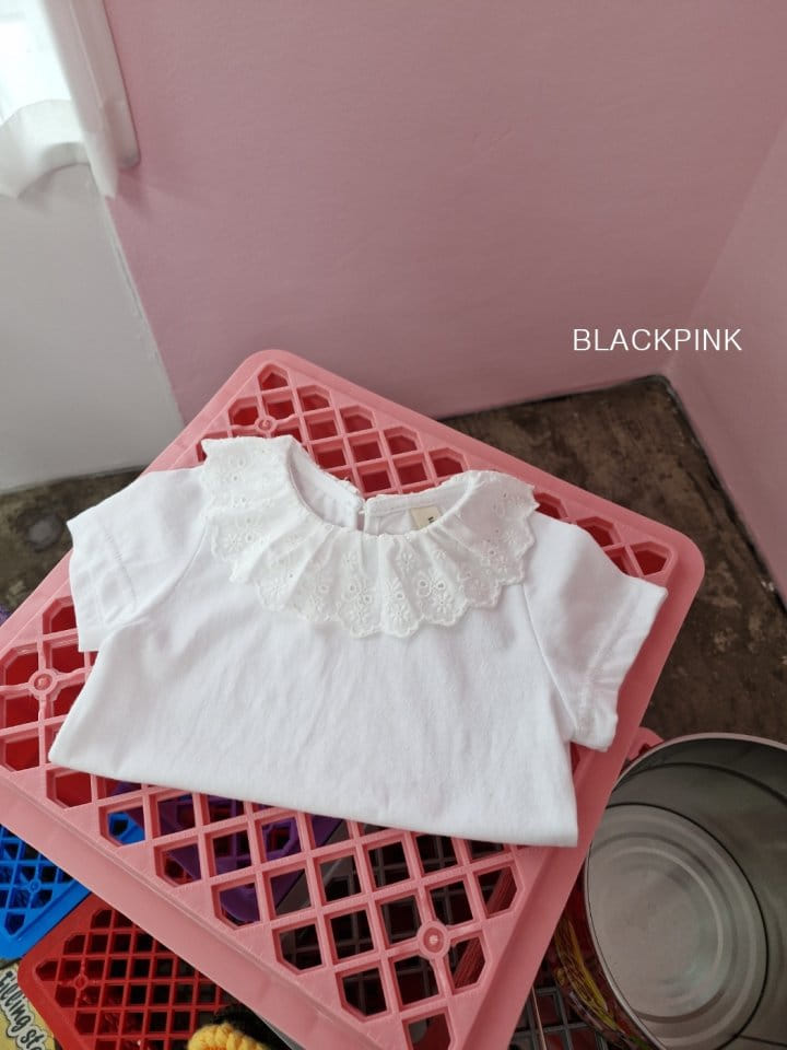 Black Pink - Korean Children Fashion - #todddlerfashion - Loty Lace Frill Tee - 7