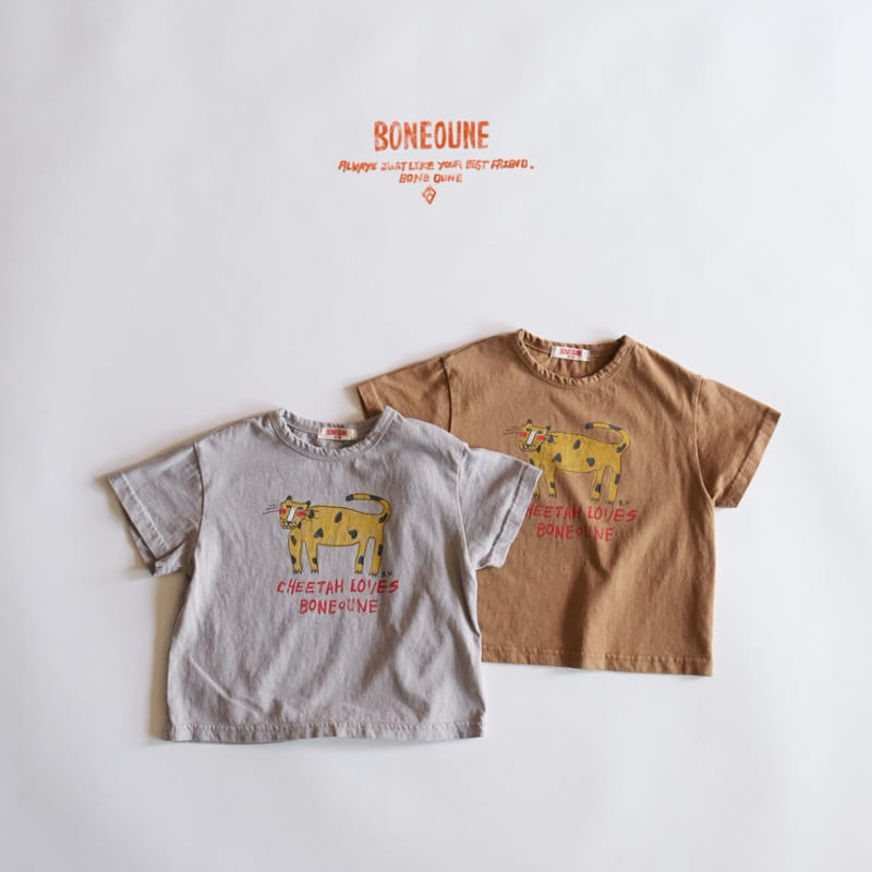 Boneoune - Korean Children Fashion - #childofig - Red Cheek Cheetah Tee