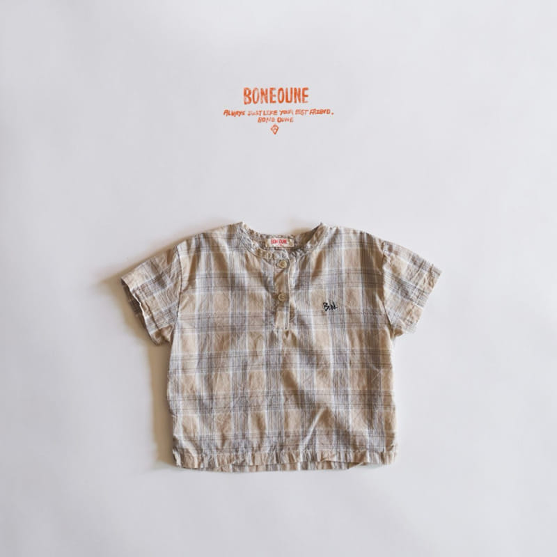 Boneoune - Korean Children Fashion - #childofig - Beta Check Shirt 