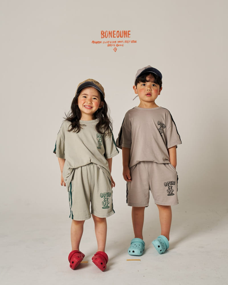 Boneoune - Korean Children Fashion - #childrensboutique - Two Way Short Sleeve Tee - 5