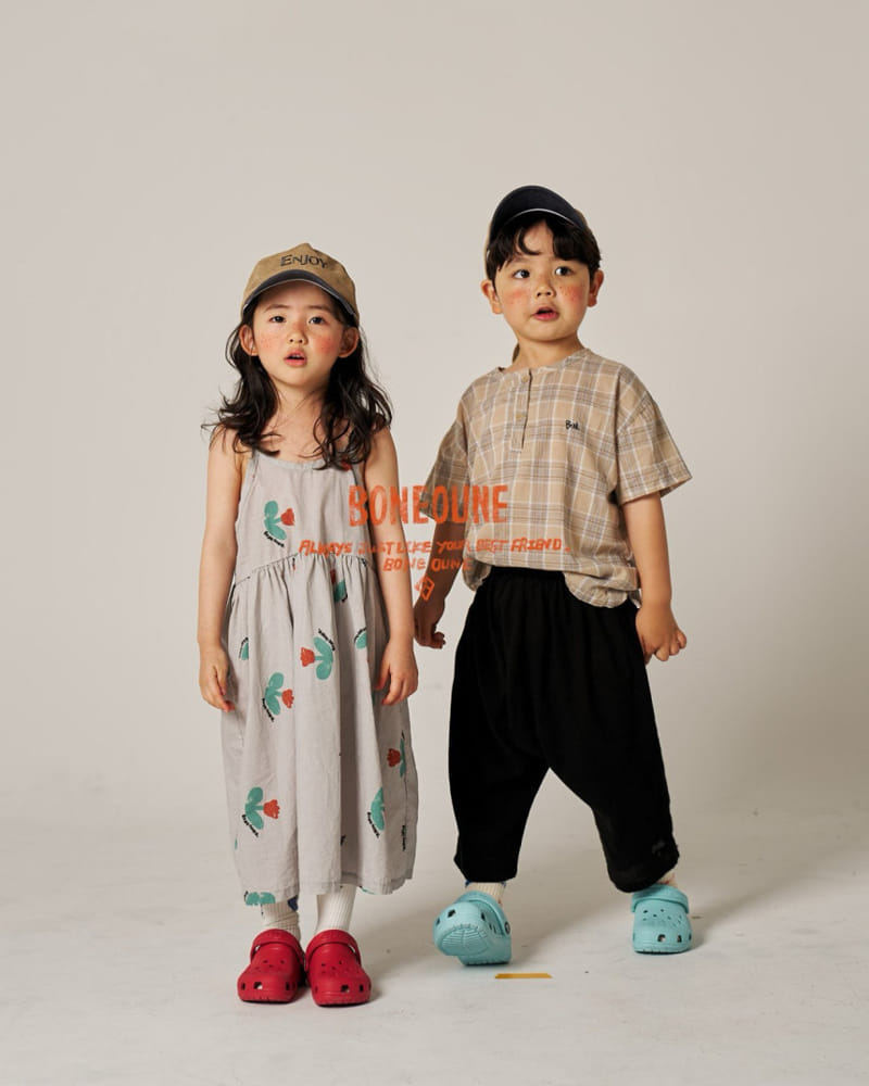 Boneoune - Korean Children Fashion - #childrensboutique - Beta Check Shirt  - 2