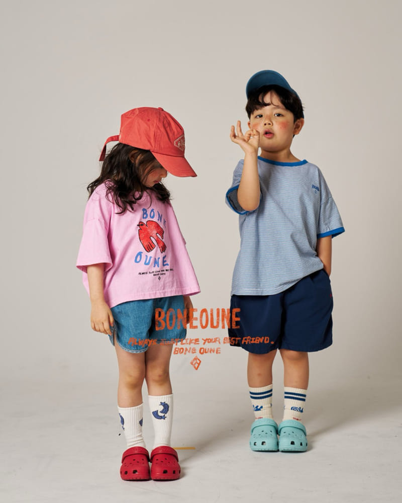 Boneoune - Korean Children Fashion - #childrensboutique - Small Line Piping Tee - 11