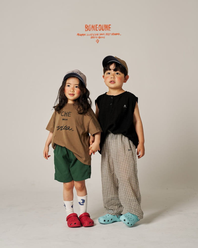 Boneoune - Korean Children Fashion - #designkidswear - Haribo Check Pants - 8