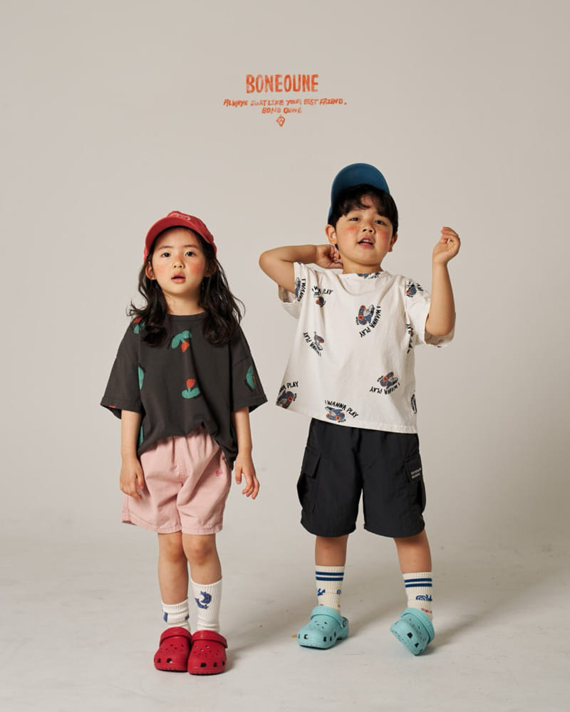 Boneoune - Korean Children Fashion - #kidsshorts - Mignon Short Sleeve Tee - 10