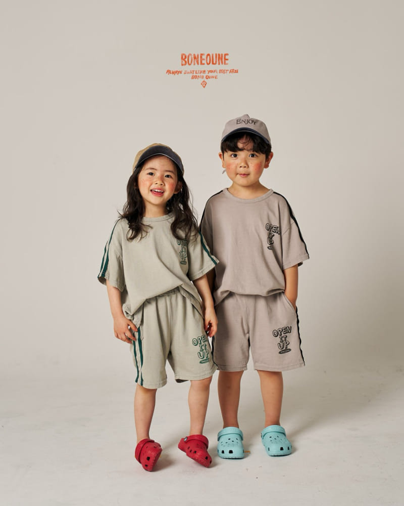 Boneoune - Korean Children Fashion - #kidsshorts - Two Way Short Sleeve Tee - 9