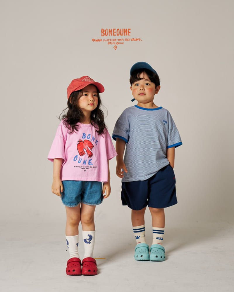 Boneoune - Korean Children Fashion - #kidsshorts - Piping Denim Pants - 11