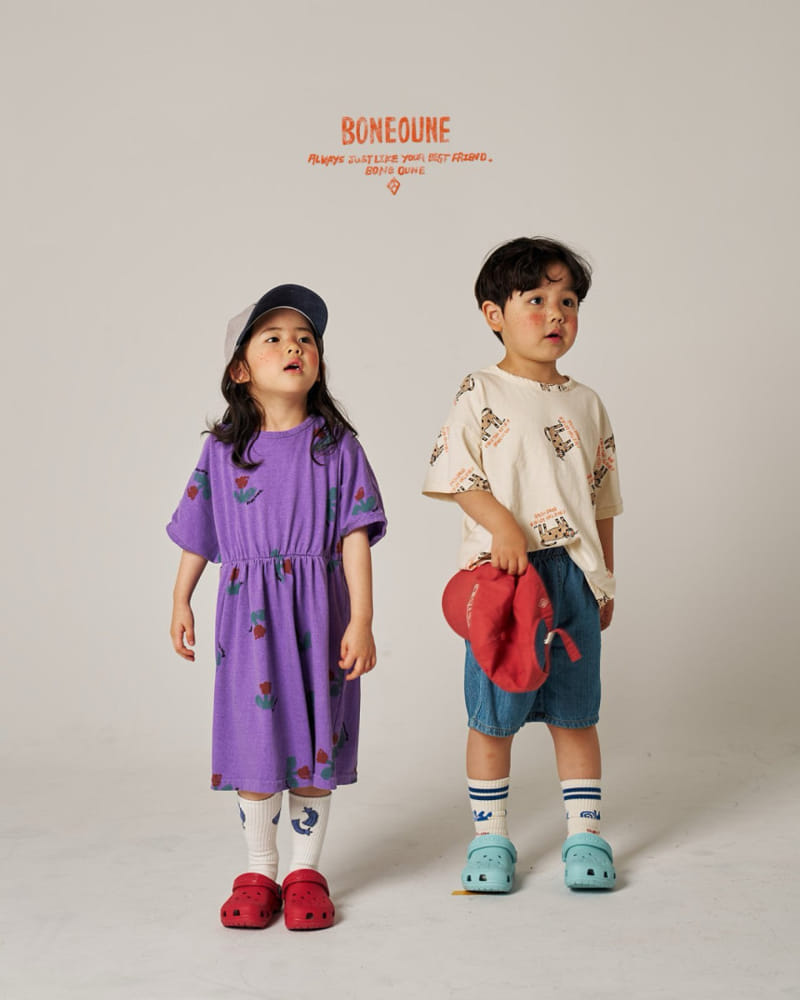 Boneoune - Korean Children Fashion - #kidsshorts - Troll Denim Pants - 2