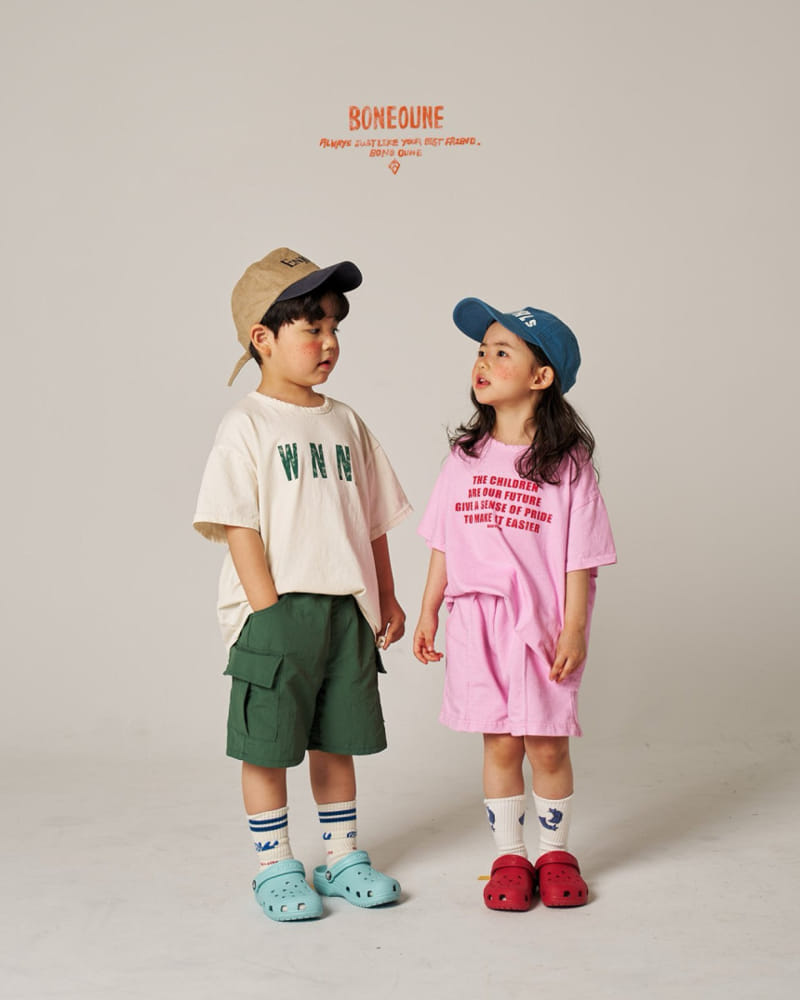 Boneoune - Korean Children Fashion - #kidsshorts - Why Not Now Tee - 4