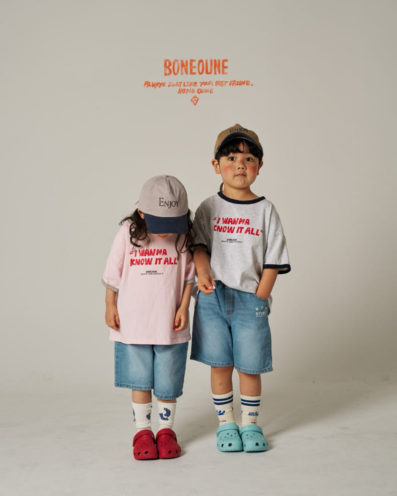 Boneoune - Korean Children Fashion - #kidsshorts - Wanna Combi Tee - 4