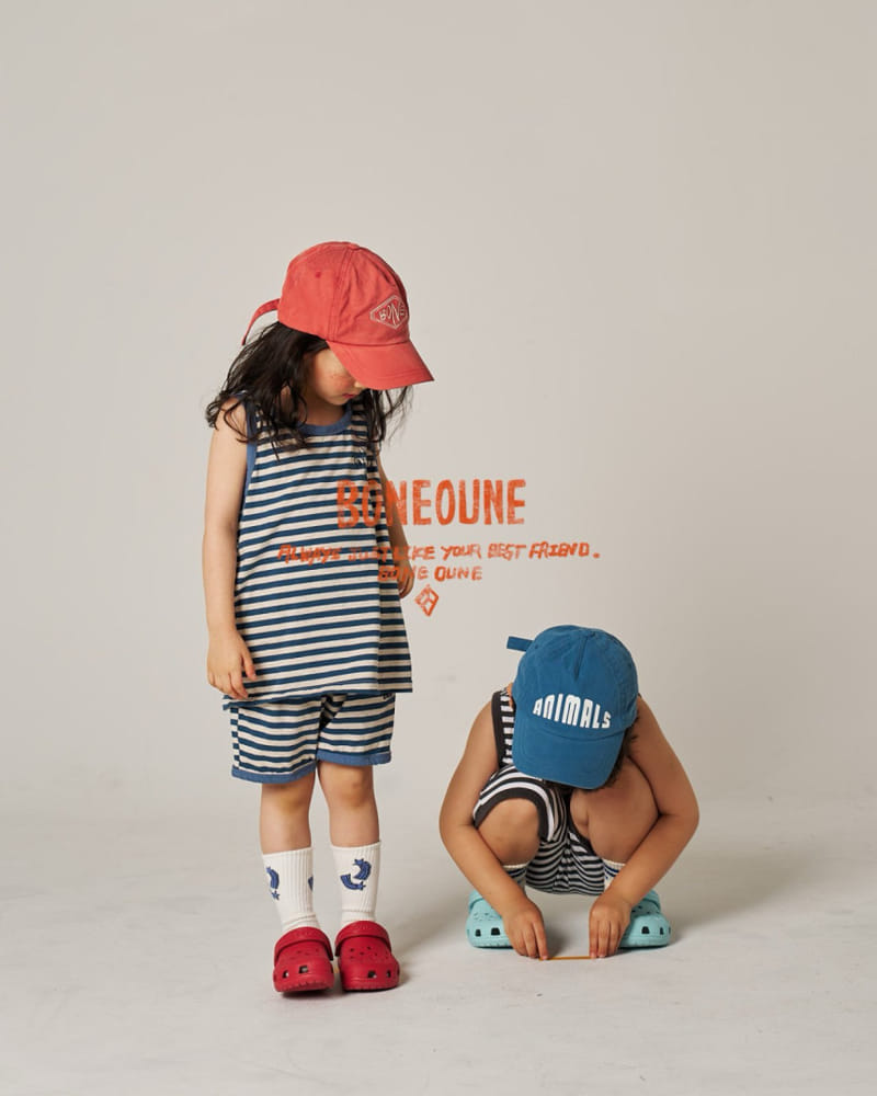 Boneoune - Korean Children Fashion - #kidzfashiontrend - Sweet Red Bean ST Non Sleeve Tee - 2