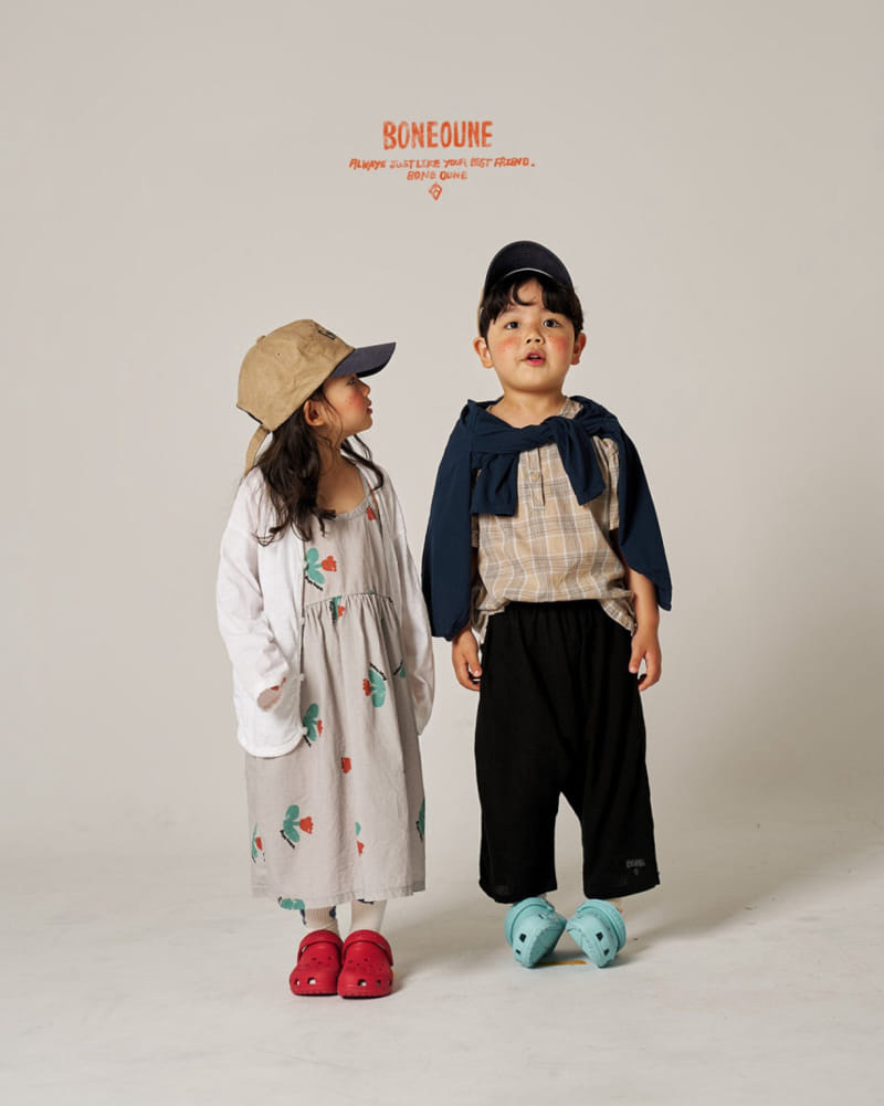 Boneoune - Korean Children Fashion - #kidzfashiontrend - Beta Check Shirt  - 8