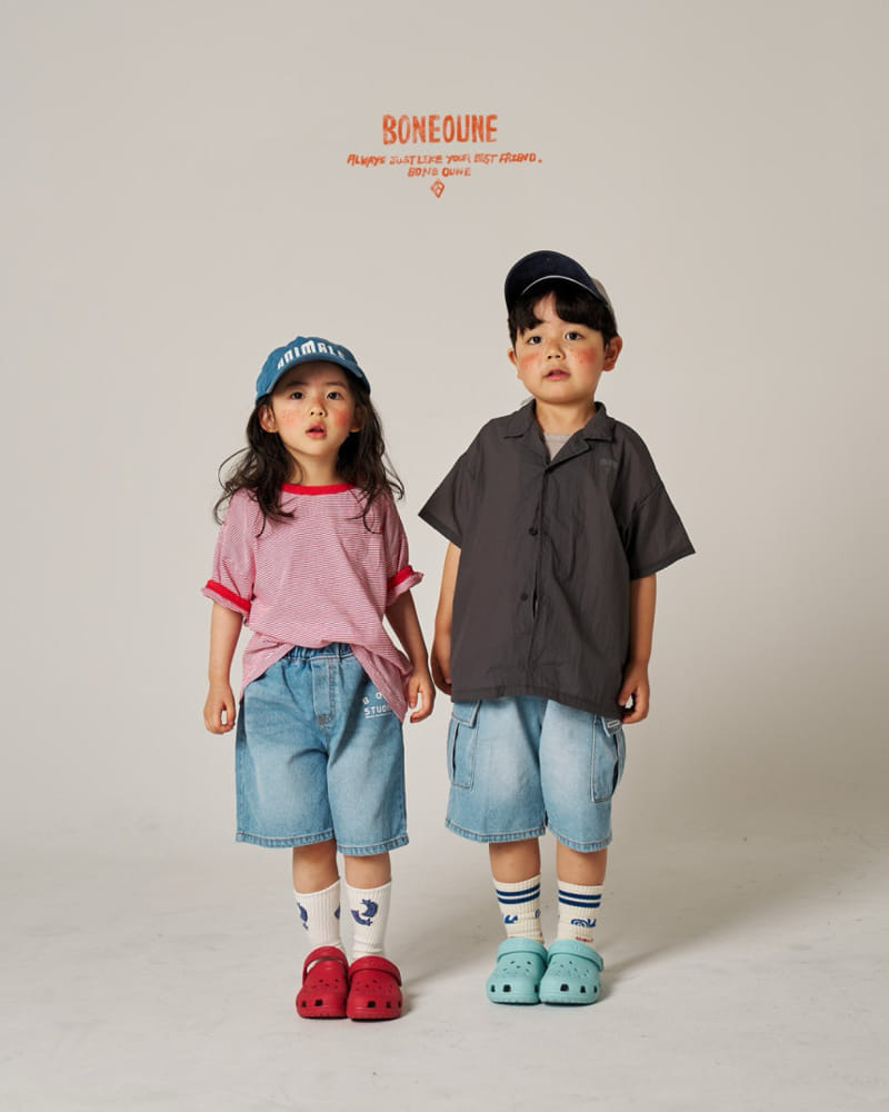 Boneoune - Korean Children Fashion - #littlefashionista - Small Line Piping Tee - 5