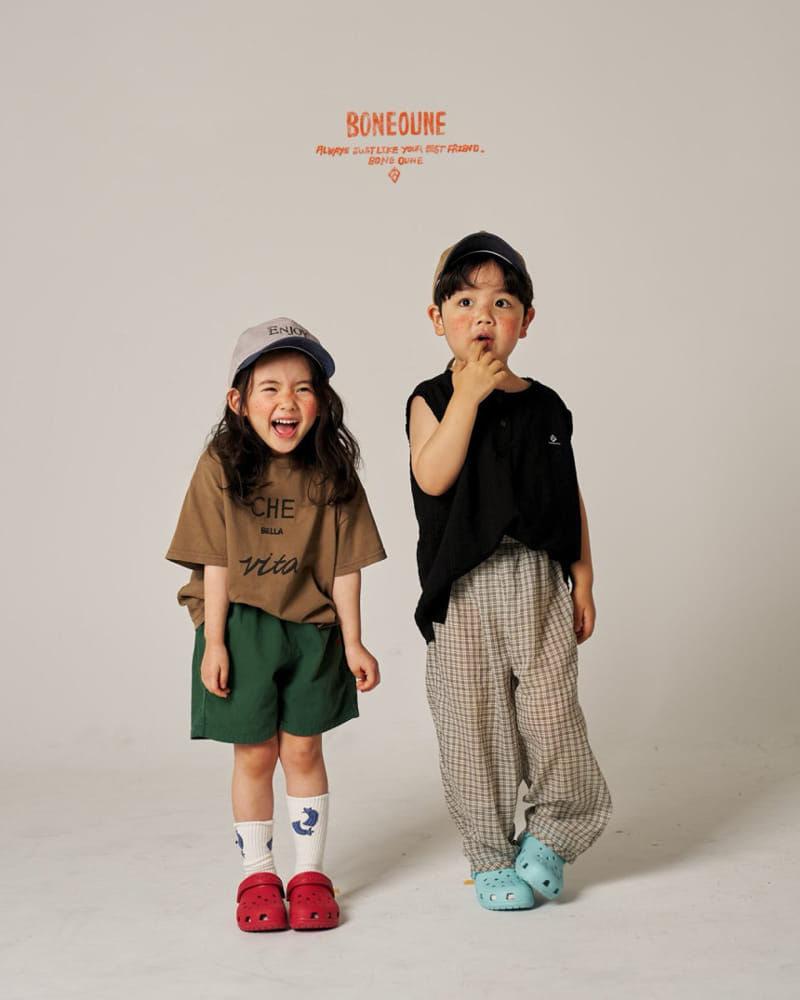 Boneoune - Korean Children Fashion - #littlefashionista - Marner Non Sleeve Shirt - 2