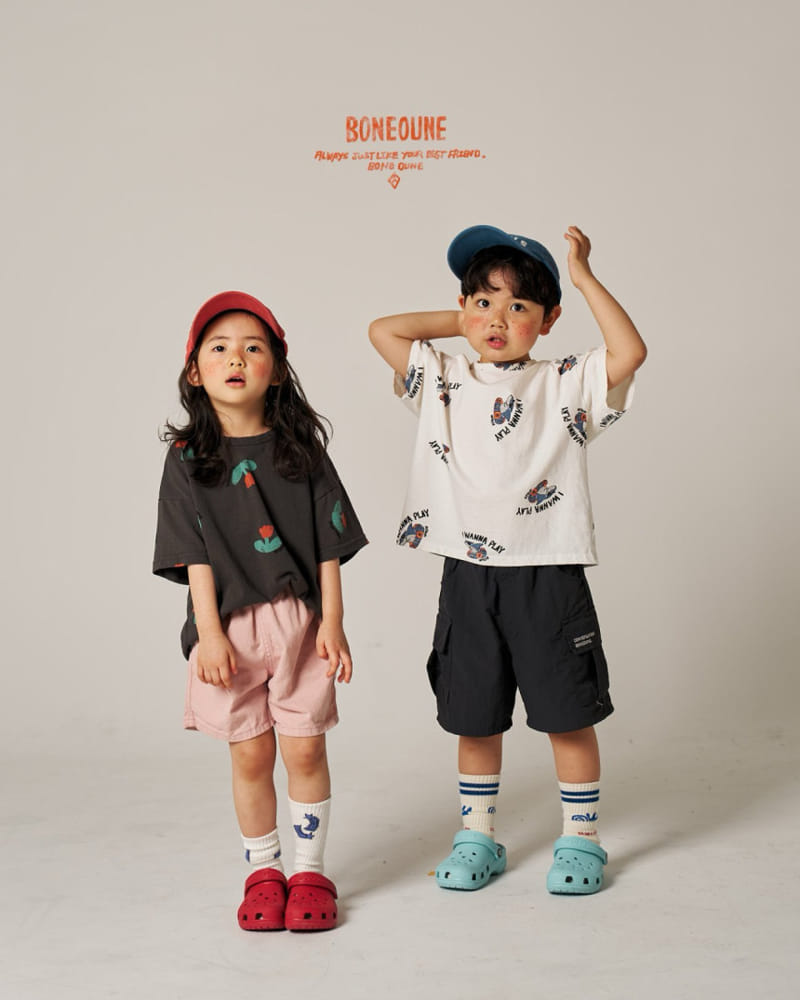 Boneoune - Korean Children Fashion - #minifashionista - Shark Short Sleeve Tee - 4