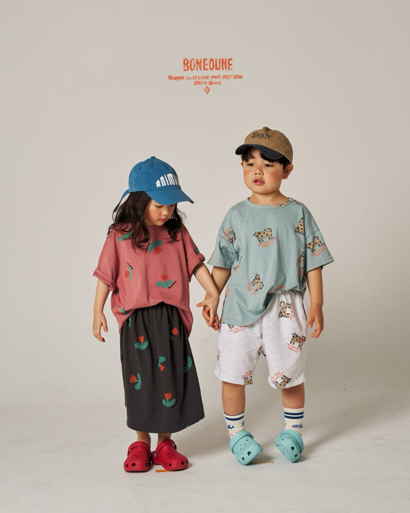 Boneoune - Korean Children Fashion - #toddlerclothing - Mignon Short Sleeve Tee - 4