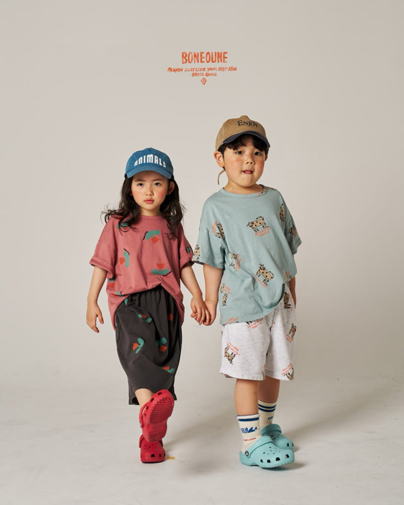 Boneoune - Korean Children Fashion - #todddlerfashion - Mignon Short Sleeve Tee - 2