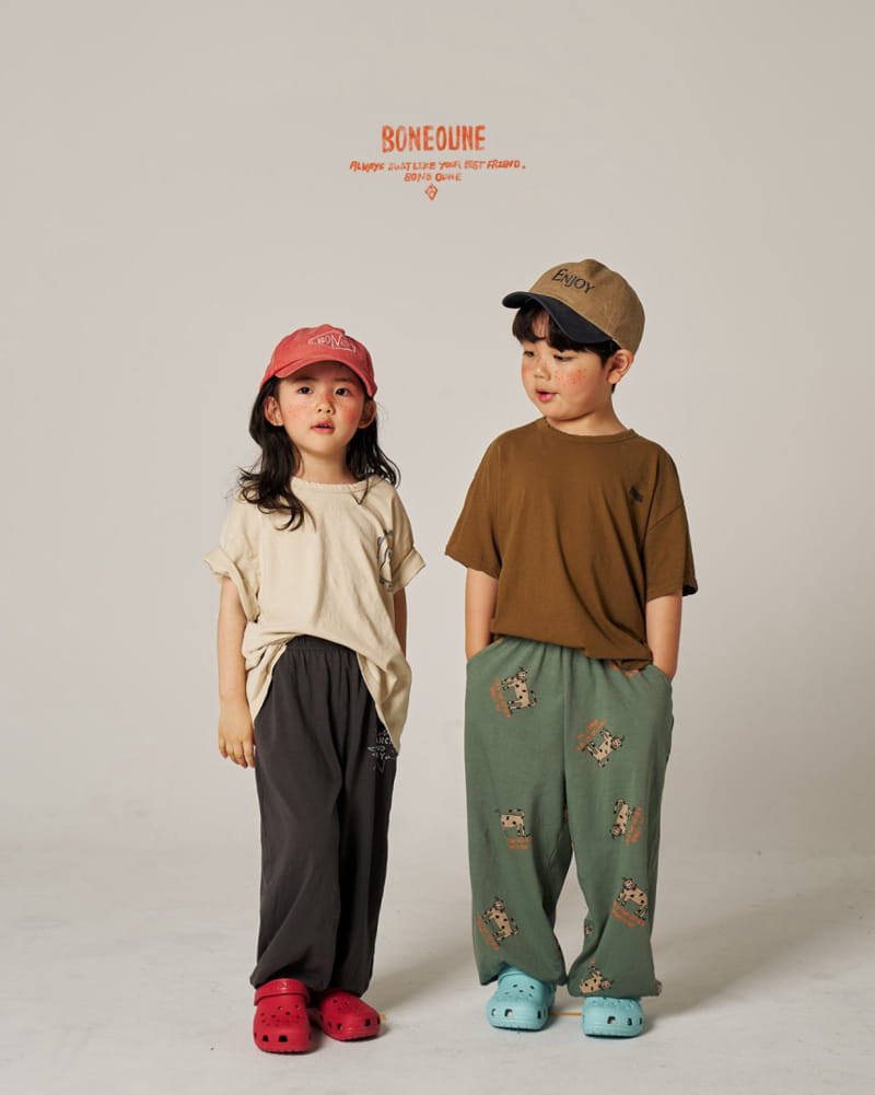 Boneoune - Korean Children Fashion - #toddlerclothing - Love Cheetah Jogger Pants - 2