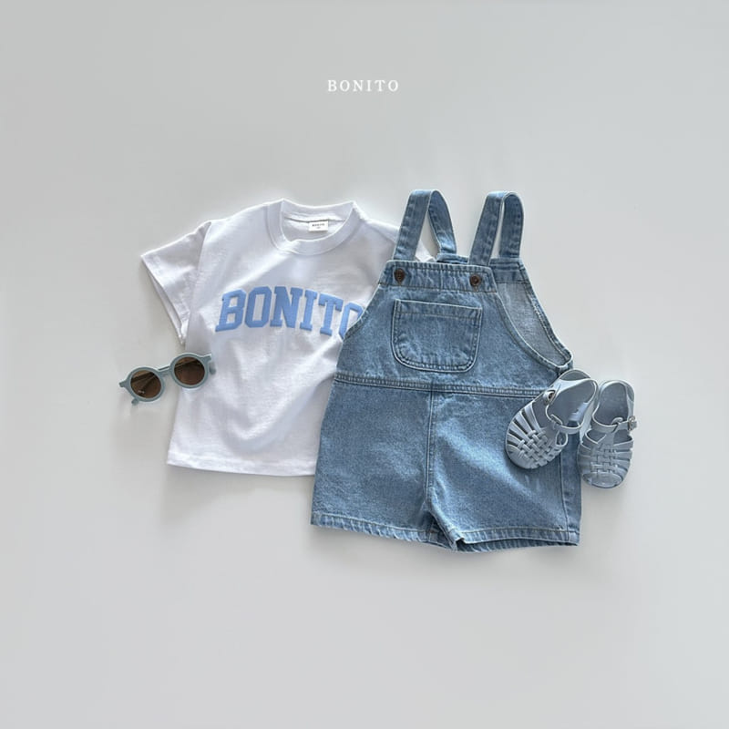 Bonito - Korean Baby Fashion - #babyclothing - Denim Short Dungarees - 7