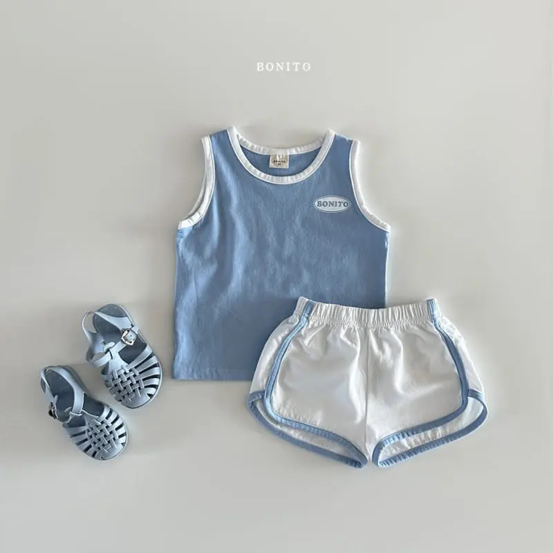 Bonito - Korean Baby Fashion - #babyfever - Color Sleeveless Top Bottom Set - 4