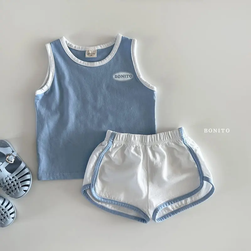 Bonito - Korean Baby Fashion - #babylifestyle - Color Sleeveless Top Bottom Set - 5