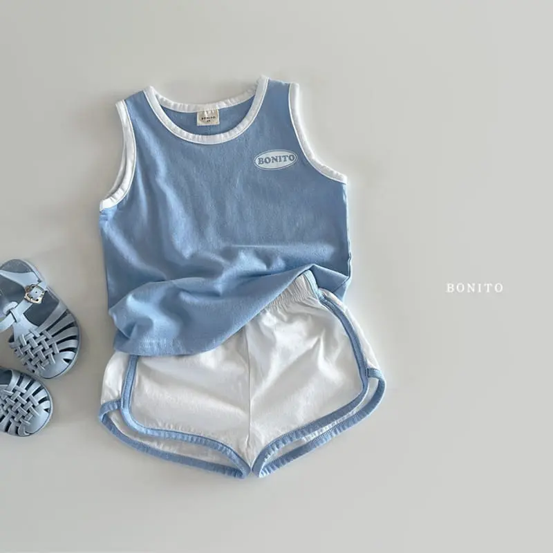 Bonito - Korean Baby Fashion - #babyootd - Color Sleeveless Top Bottom Set - 7