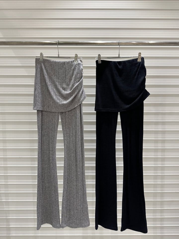 Bricklane - Korean Women Fashion - #womensfashion - Wrap SK Rib Pants