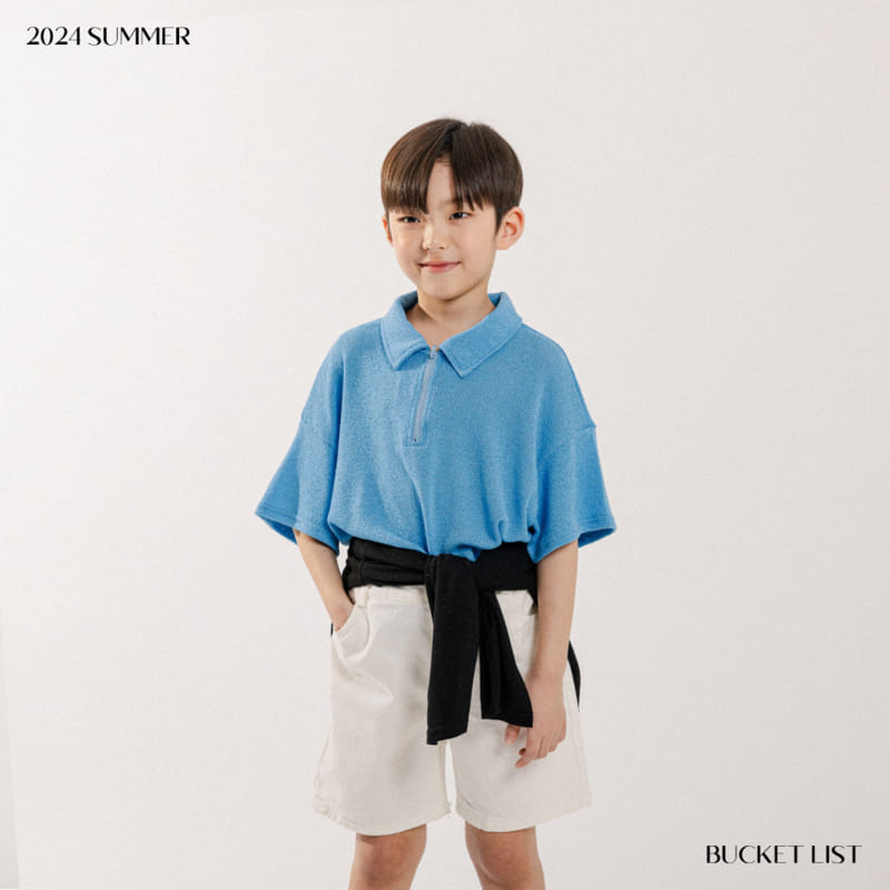 Bucket List - Korean Children Fashion - #Kfashion4kids - Knit Collar Short Sleeve Tee - 9