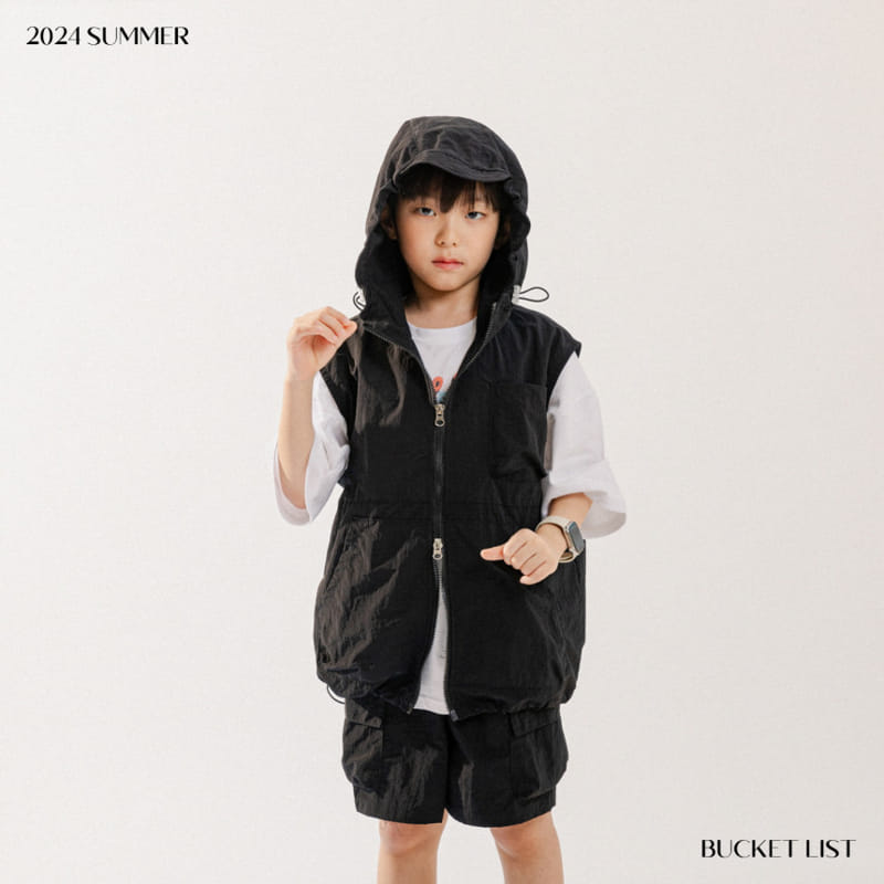 Bucket List - Korean Children Fashion - #childofig - Nylon Hoody Vest - 5