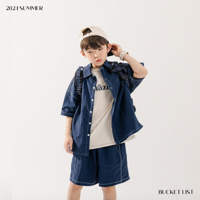 Bucket List - Korean Children Fashion - #childrensboutique - Anorak Short Sleeve Shirt