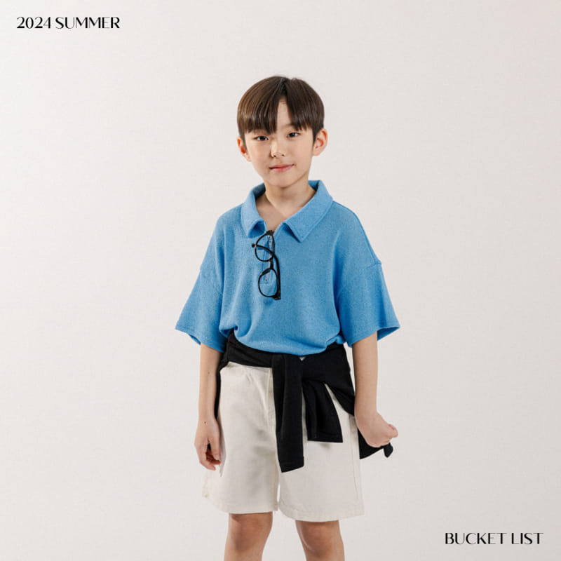 Bucket List - Korean Children Fashion - #designkidswear - Knit Collar Short Sleeve Tee - 3