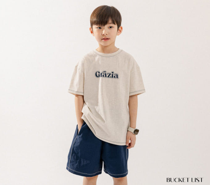 Bucket List - Korean Children Fashion - #discoveringself - Line Point Short Sleeve Tee