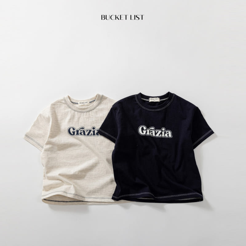 Bucket List - Korean Children Fashion - #fashionkids - Line Point Short Sleeve Tee - 2