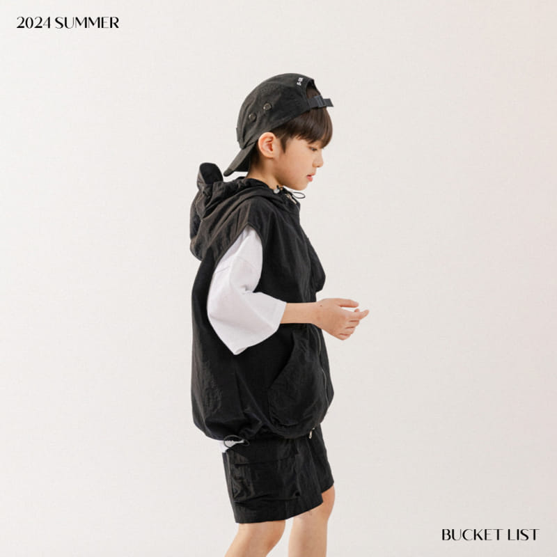 Bucket List - Korean Children Fashion - #fashionkids - Nylon Hoody Vest - 9