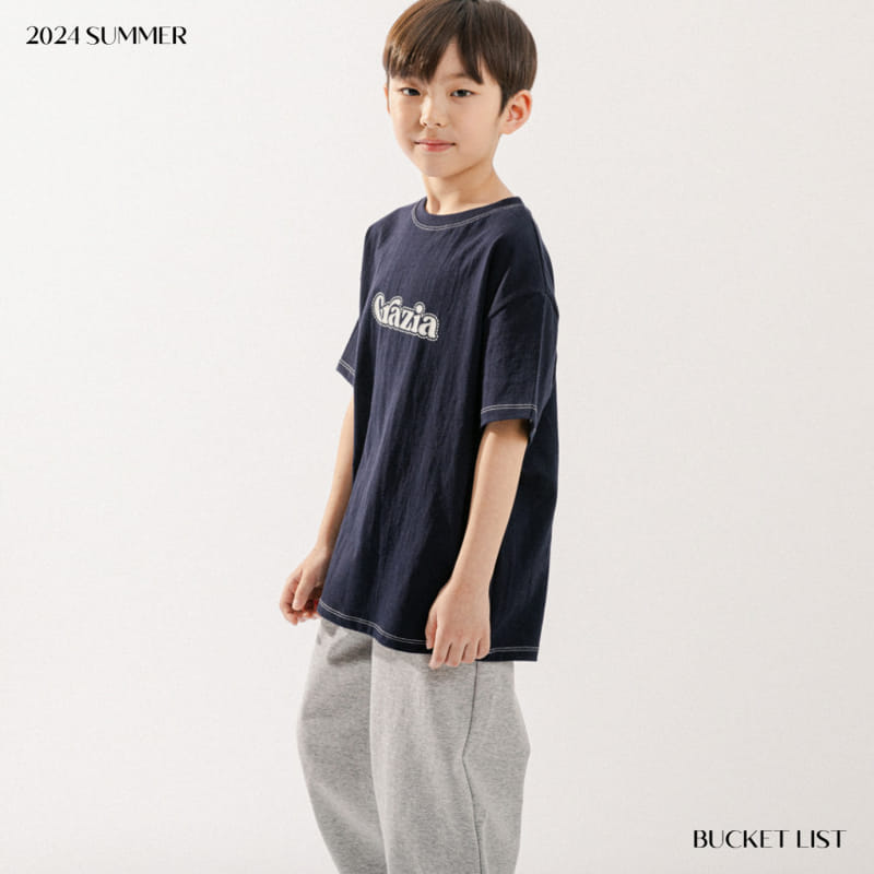 Bucket List - Korean Children Fashion - #littlefashionista - Line Point Short Sleeve Tee - 7