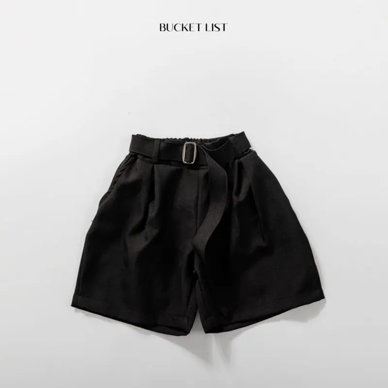 Bucket List - Korean Children Fashion - #stylishchildhood - Belt Slacks Shorts - 2