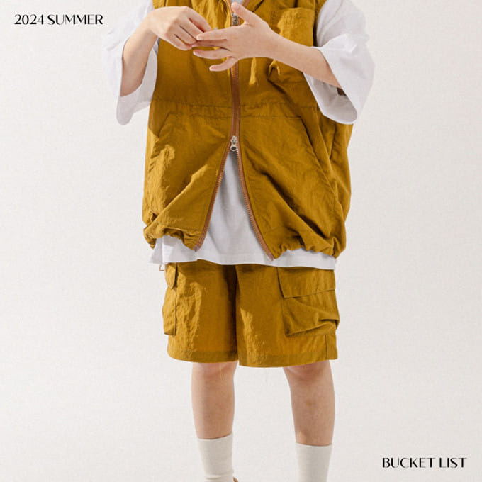 Bucket List - Korean Children Fashion - #stylishchildhood - Nylon Cargo Shorts