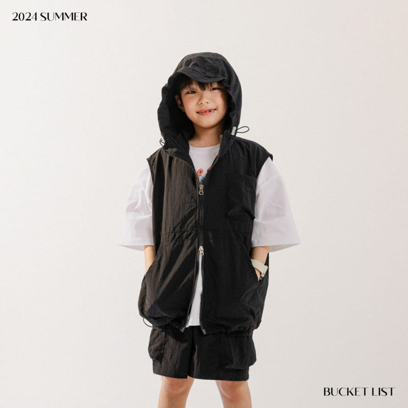 Bucket List - Korean Children Fashion - #toddlerclothing - Nylon Hoody Vest - 3