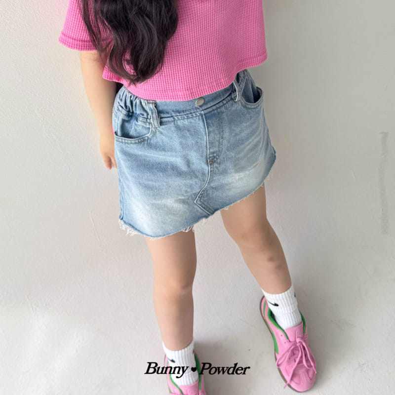 Bunny Powder - Korean Children Fashion - #Kfashion4kids - Lexy Denim Skirt - 11