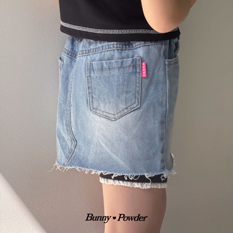 Bunny Powder - Korean Children Fashion - #kidsshorts - Lexy Denim Skirt - 8